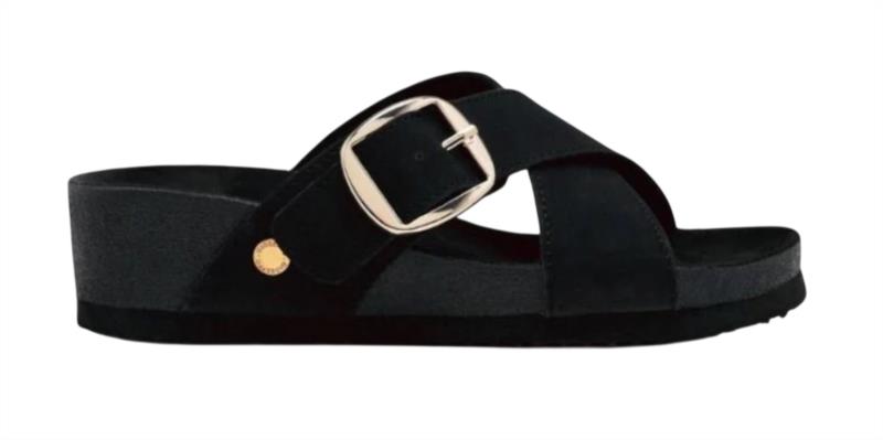 Sandalia cruzada cuña GIOSEPPO WINN 74512 NEGRO