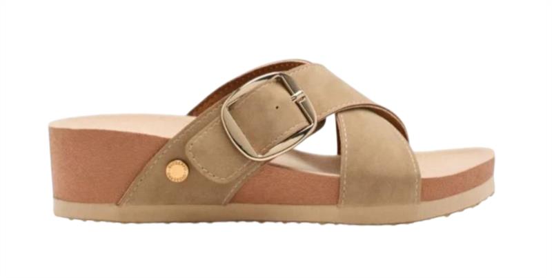 Sandalia cruzada cuña GIOSEPPO WINN 74512 TAUPE