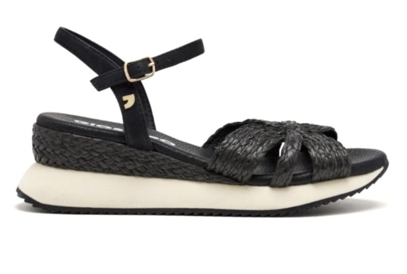 Sandalia cuña GIOSEPPO modelo GUILDHALL-74009 NEGRO