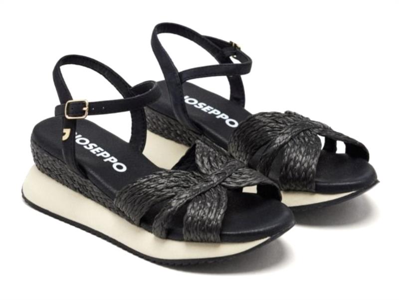 Sandalia cuña GIOSEPPO modelo GUILDHALL-74009 NEGRO