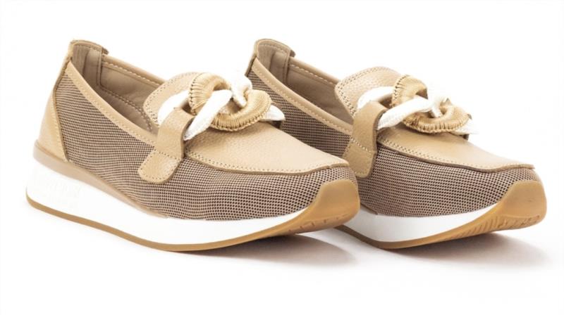 Mocasín THE HAPPY MONK modelo VANITI O11 BEIGE